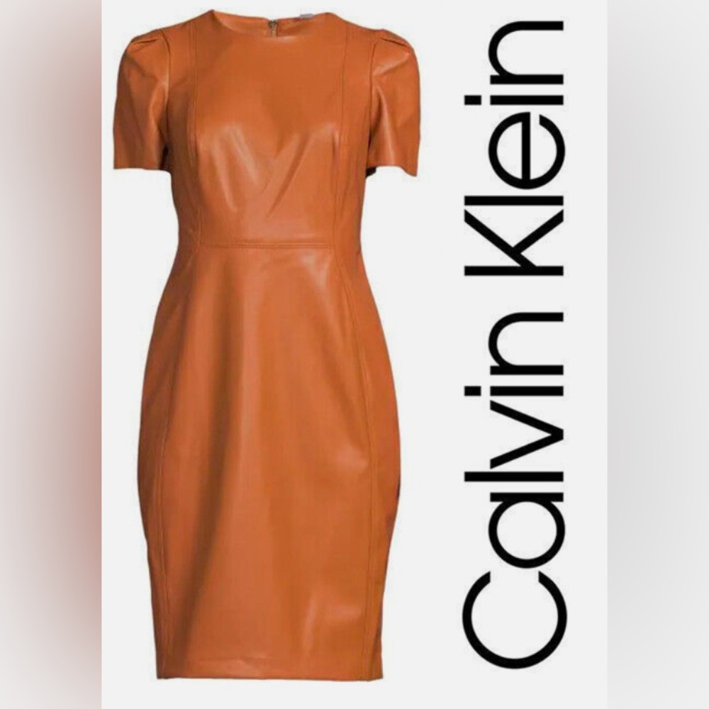 Calvin Klein Vegan Leather Dress